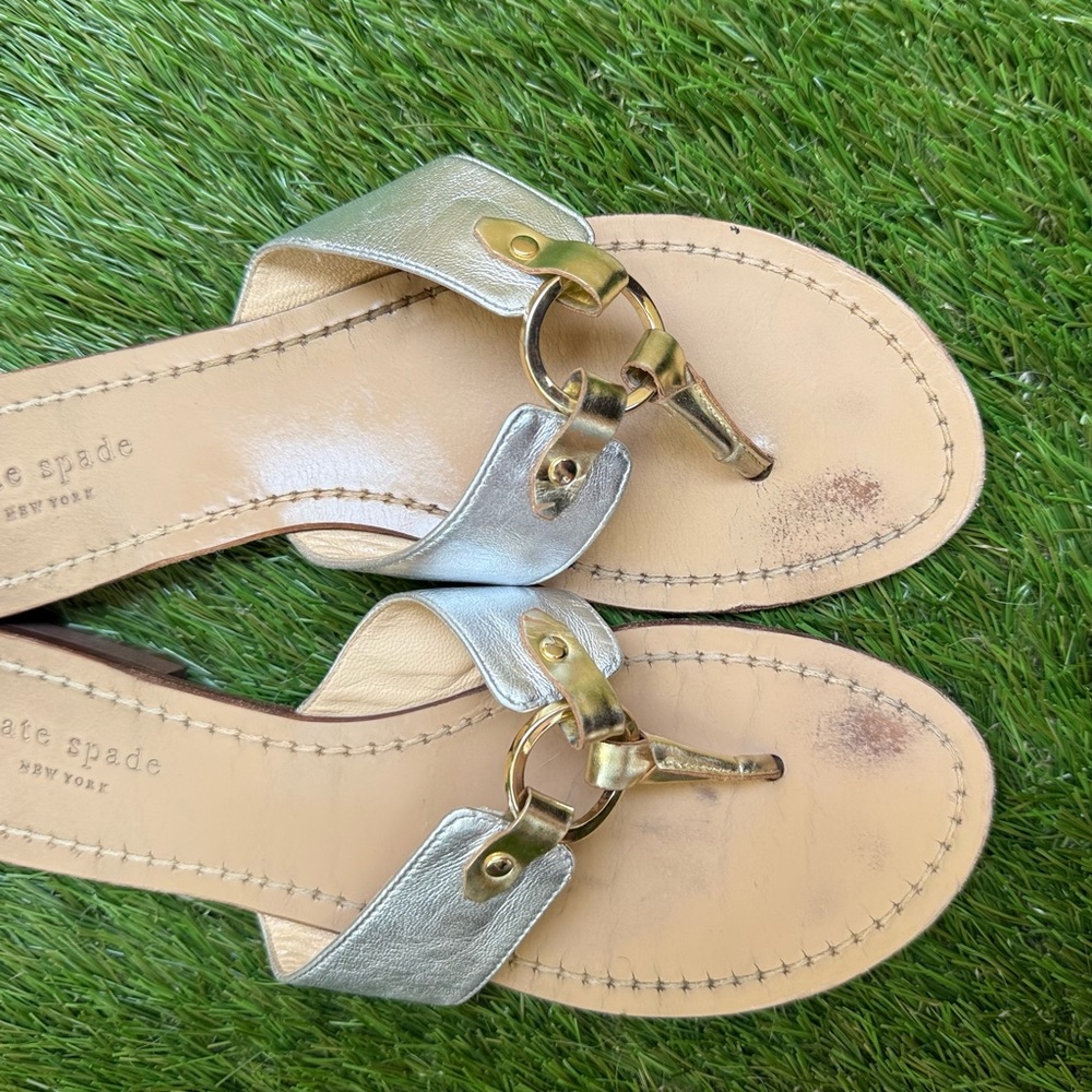 Kate Spade Metallic leather sandals